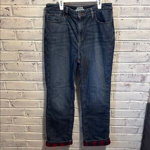 L.L. Bean Women's Flannel Lined Jeans Size 10
